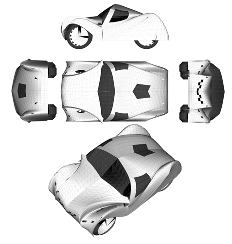 Generative Design of Cars by C.Soddu. variation 4